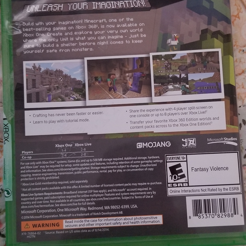Minecraft for xbox one